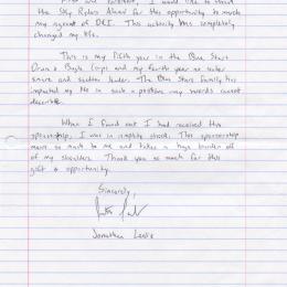 Alumni Scholarship Letter - 2012