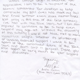 Alumni Scholarship Letter - 2012