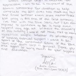 Alumni Scholarship Letter - 2012