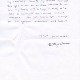 Alumni Scholarship Letter - 2013